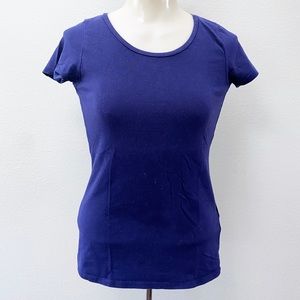 Zara W&B Collection Purple Stretch T-Shirt